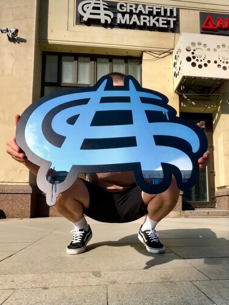 Граффити-зеркало Graffitimarket 90cm